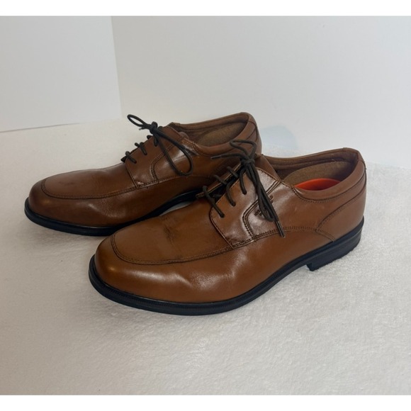 Rockport Essential Details Brown Leather Oxford Dress Shoes Men\'s Lace up sz 11